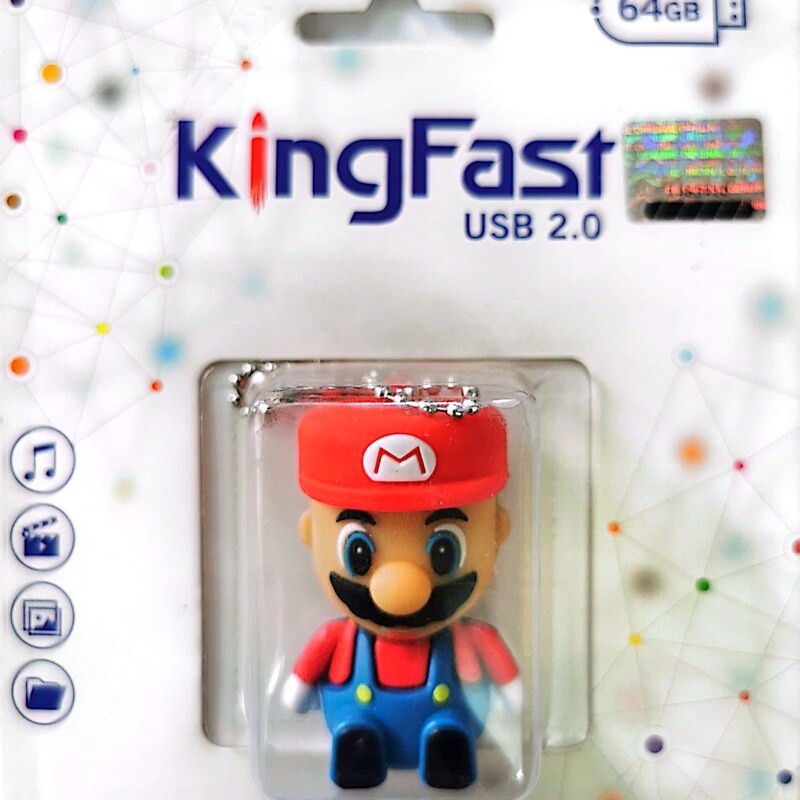 فلش 64 گیگ مدل کینگ فست  طرح ماریو ارزان