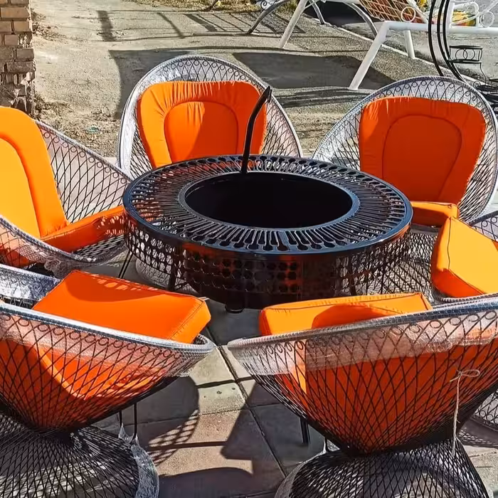 مبل بامبو  6 نفره با میز 