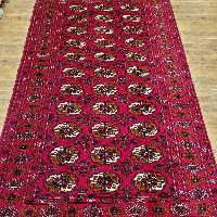 فرش دستبافت 4 متری ترکمن،ارسال رایگان، طرح ماری گل