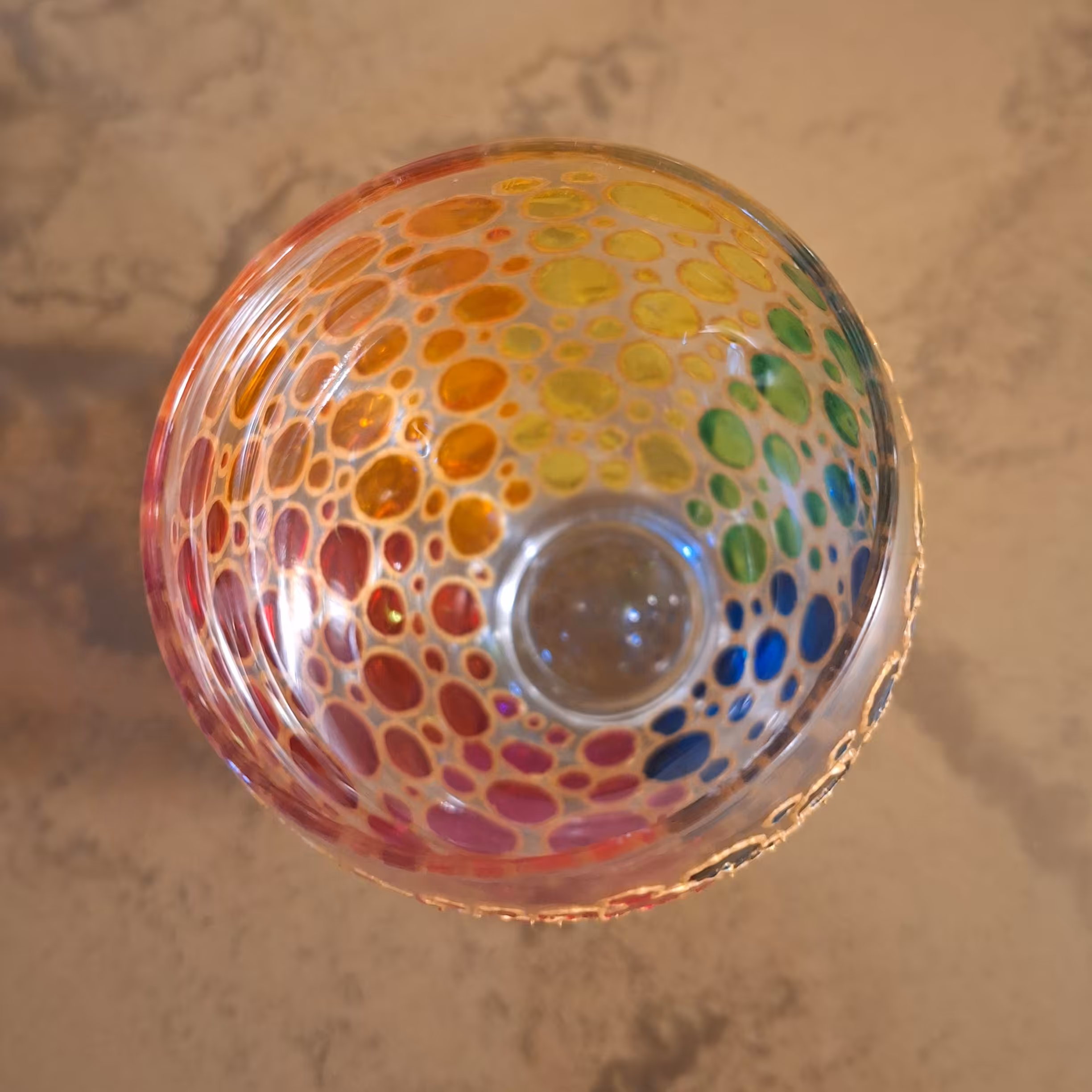 لیوان شیشه ای ویترای خال خال