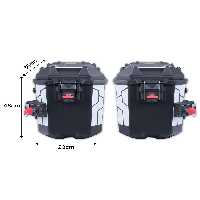 کیف موتورسیکلت مشکی GP 26 LT X 2 کیسه جانبی موتور سیکلت پلاستیکی سیاه GP KOMPOZİT