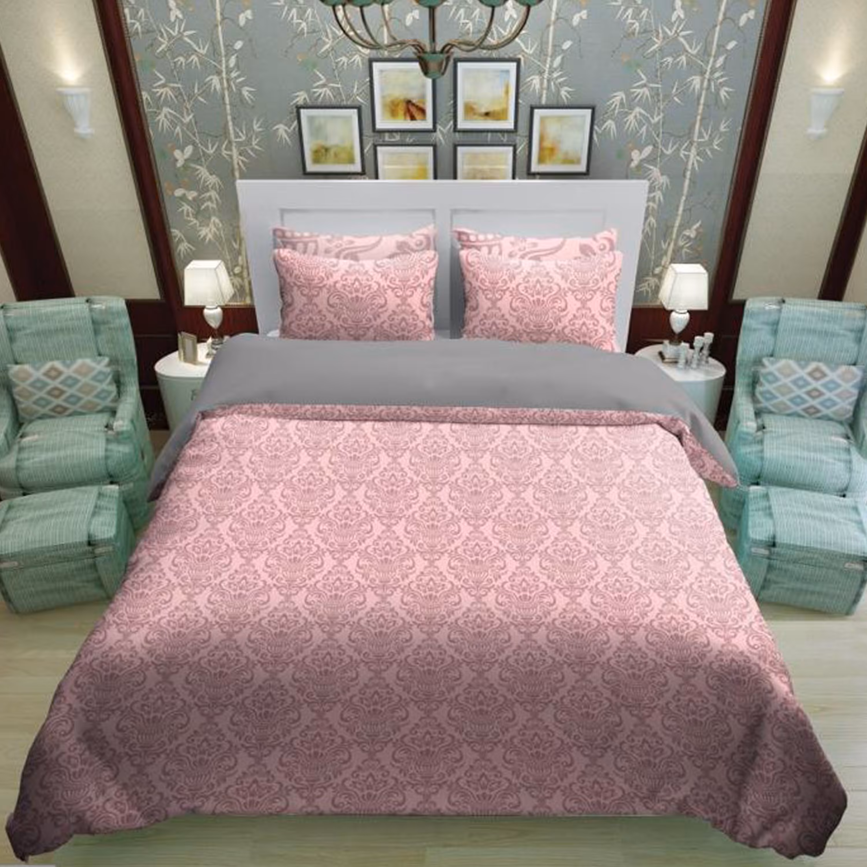 سرویس روتختی 1 نفره تنسل چاپی برندترک لند (Turk Land)  کد rs 502