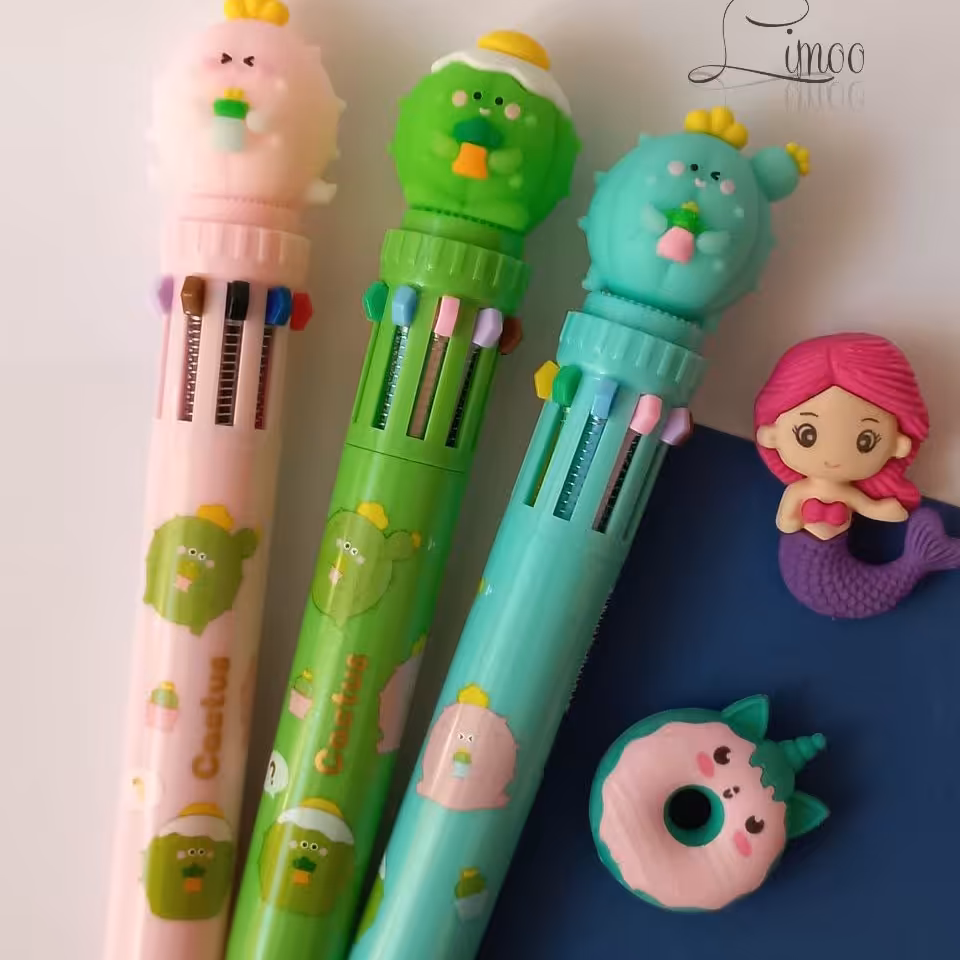 خودکار فانتزی 10 رنگ طرح کاکتوس در 3 مدل