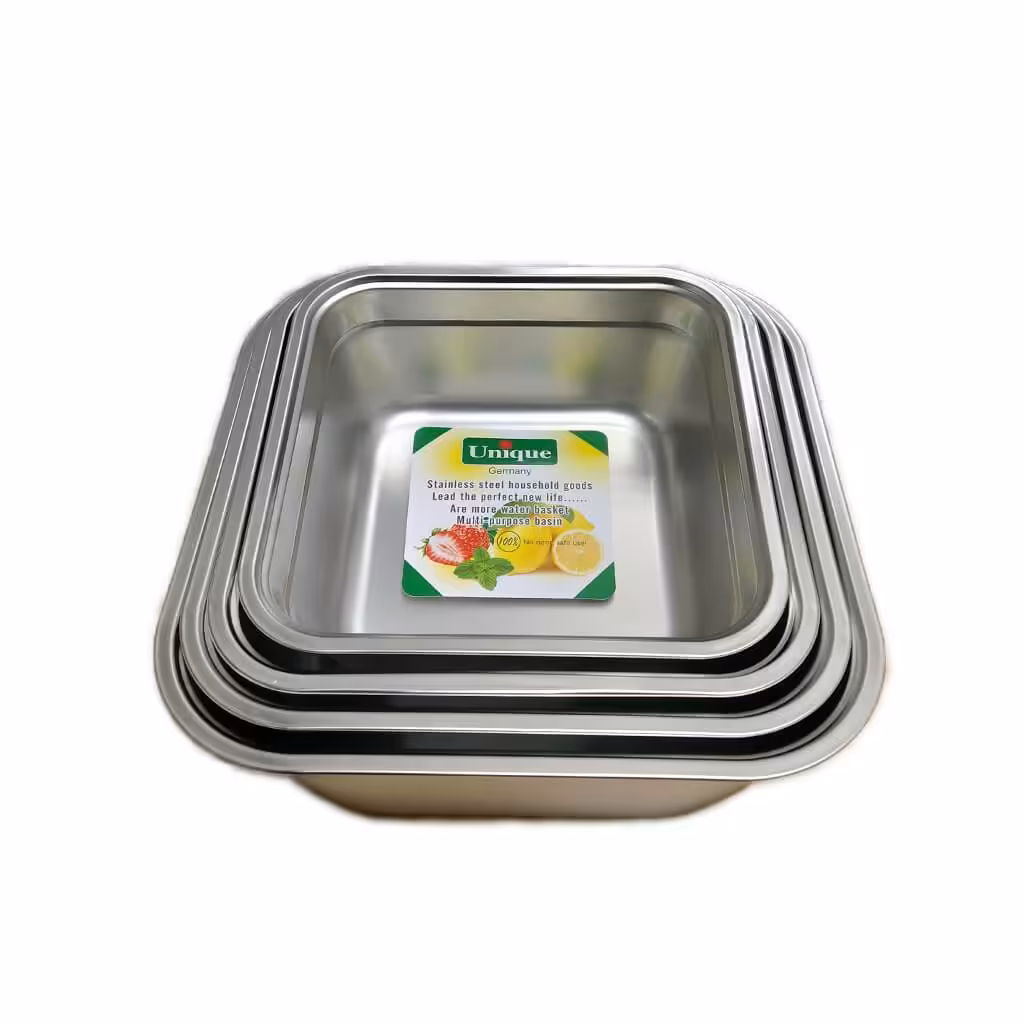 لگن مربع 4عددی استیل