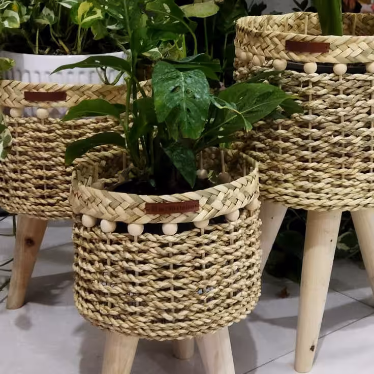 استندگلدان حصیری باپایه و بدون پایه