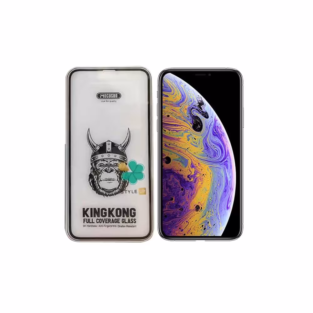 گلس برند Mocoson گوشی اپل iPhone X / XS مدل King Kong 5D