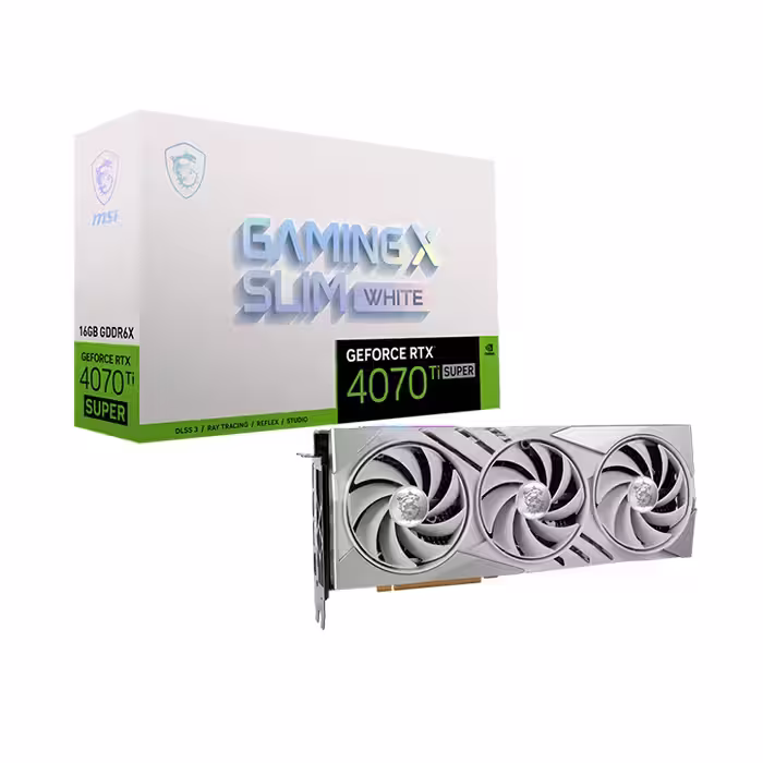 کارت گرافیک ام اس ای مدل RTX 4070 TI SUPER 16GB GAMING X SLIM WHITE