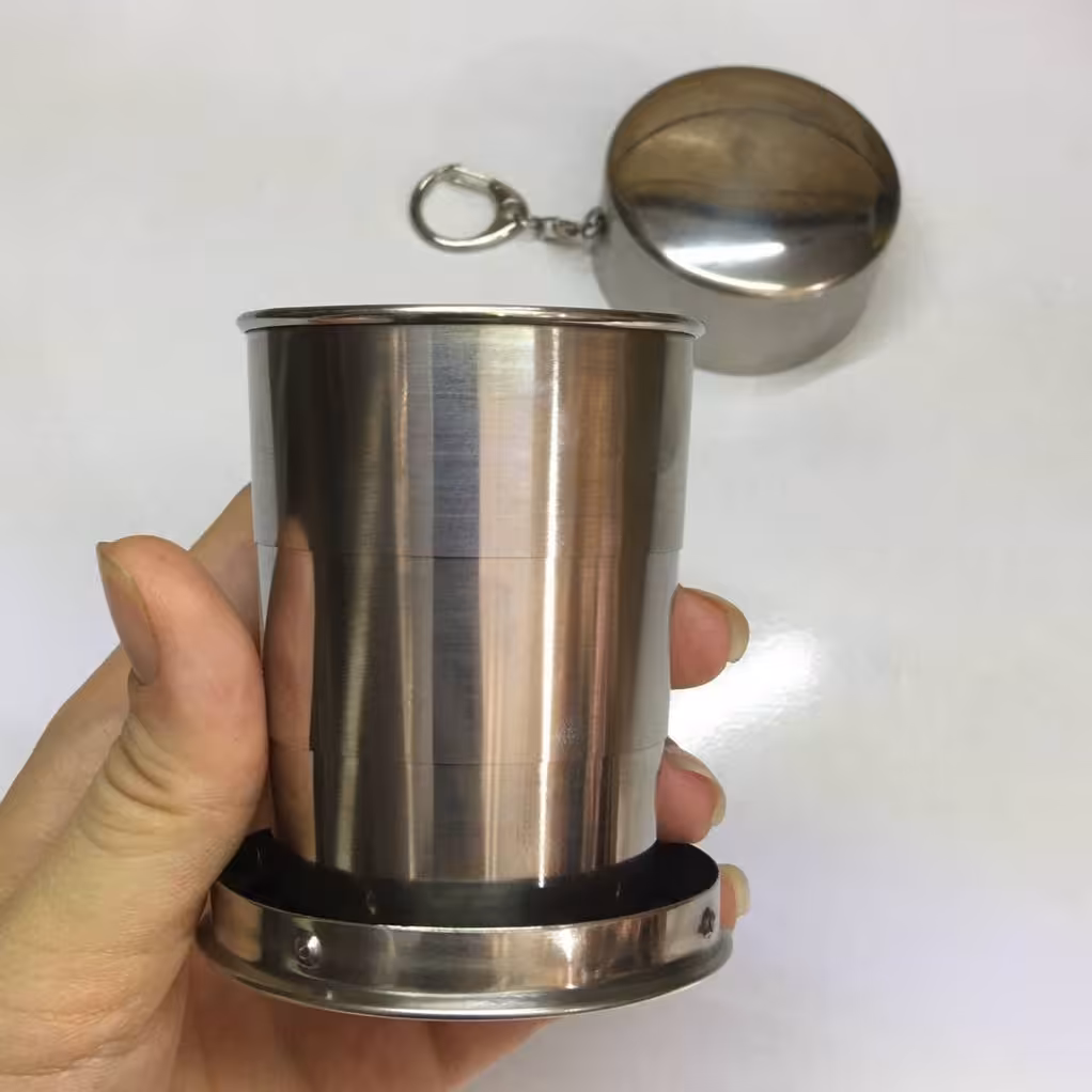 لیوان تاشو مسافرتی استیل ضد زنگ تضمینی اورجینال