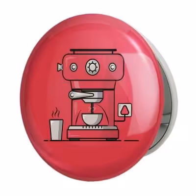 آینه جیبی خندالو طرح دستگاه قهوه ساز مدل تاشو کد 27622