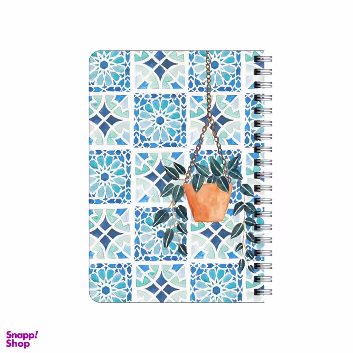 دفترچه یادداشت بامبیلیپ مدل چوبی طرح گلدان در حیاط کاشی کد 2424161
