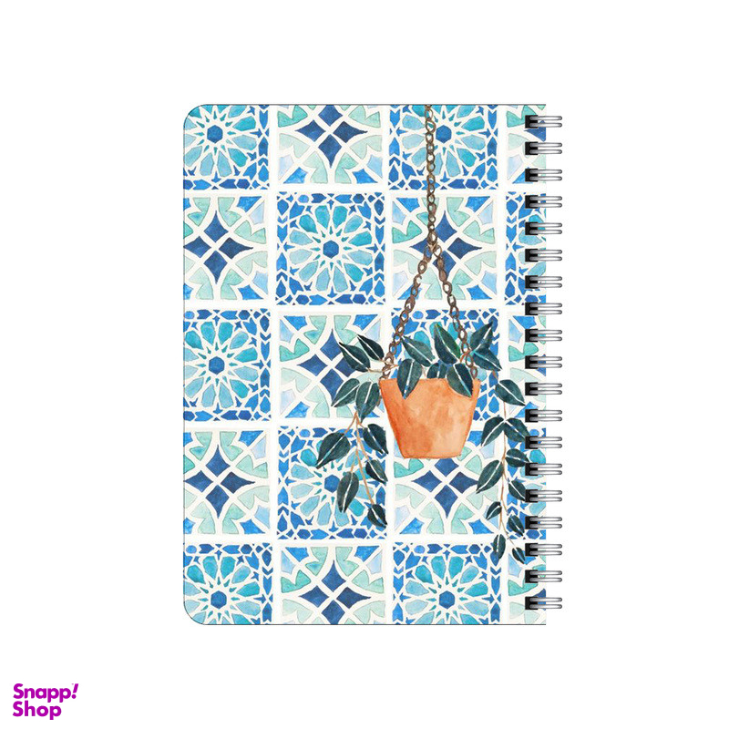 دفترچه یادداشت بامبیلیپ مدل چوبی طرح گلدان در حیاط کاشی کد 2424161