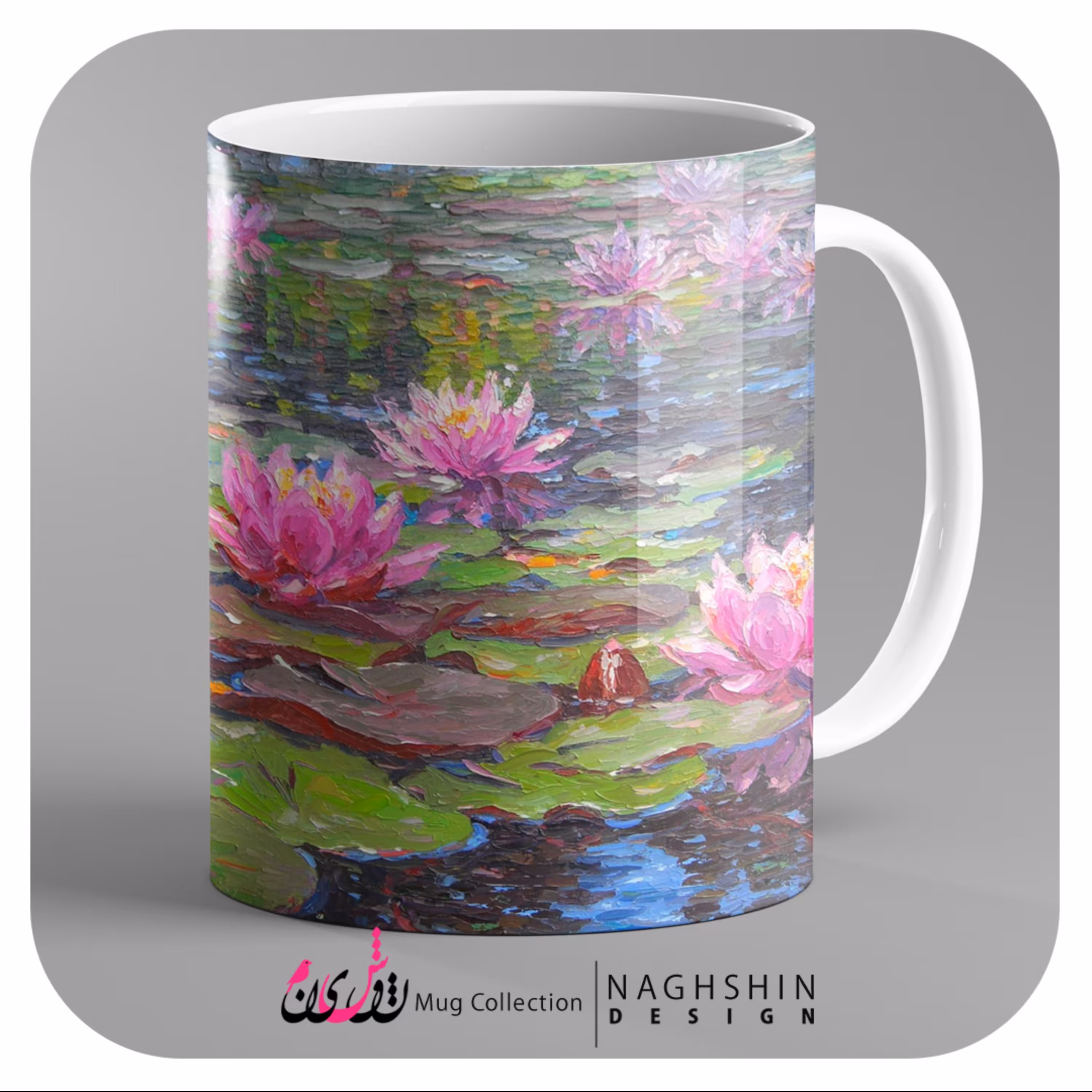 ماگ سرامیکی طرح نیلوفر 2  - چاپ سابلیمیشن - کیفیت و چاپ عالی