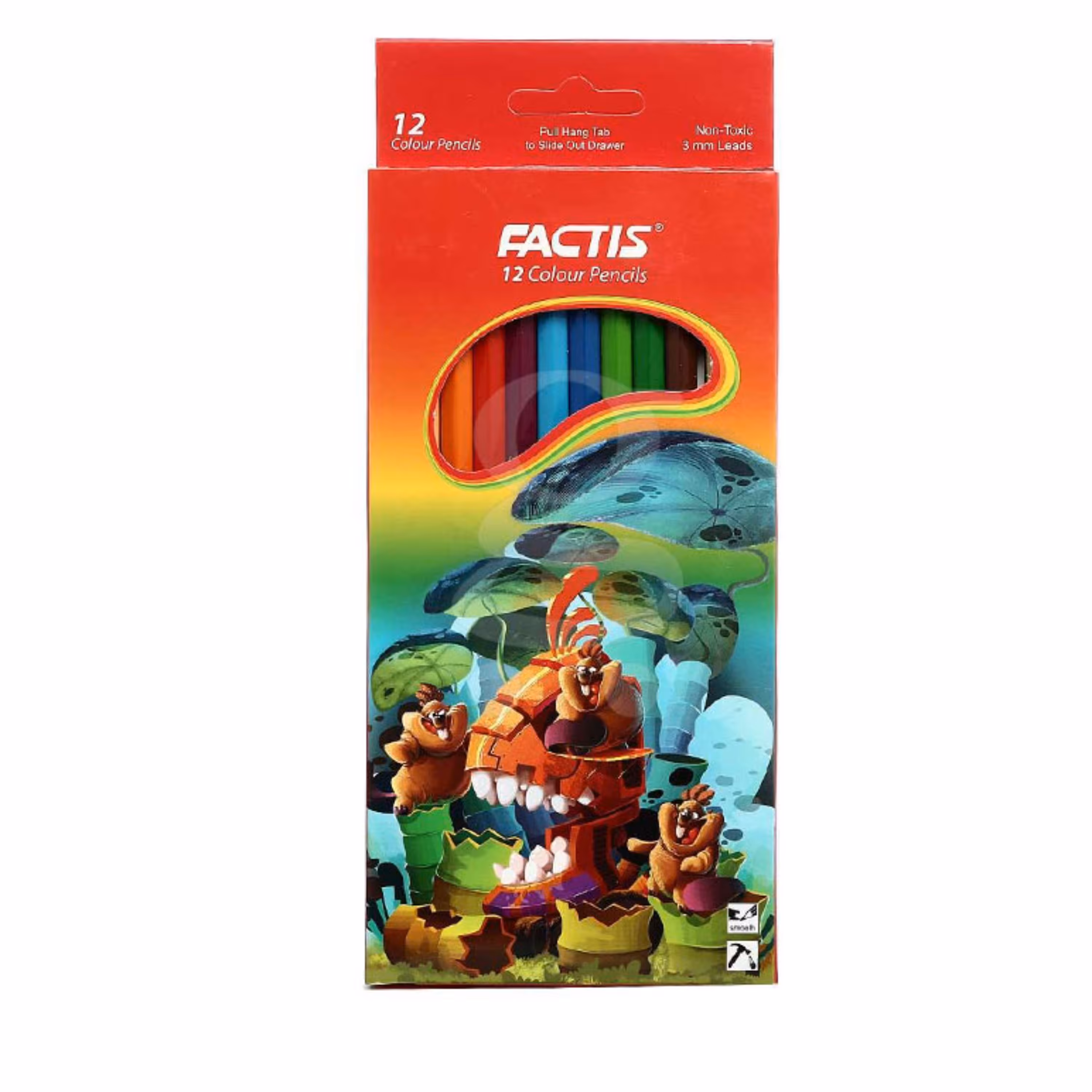 مداد 12 رنگی مقوایی فکتیس