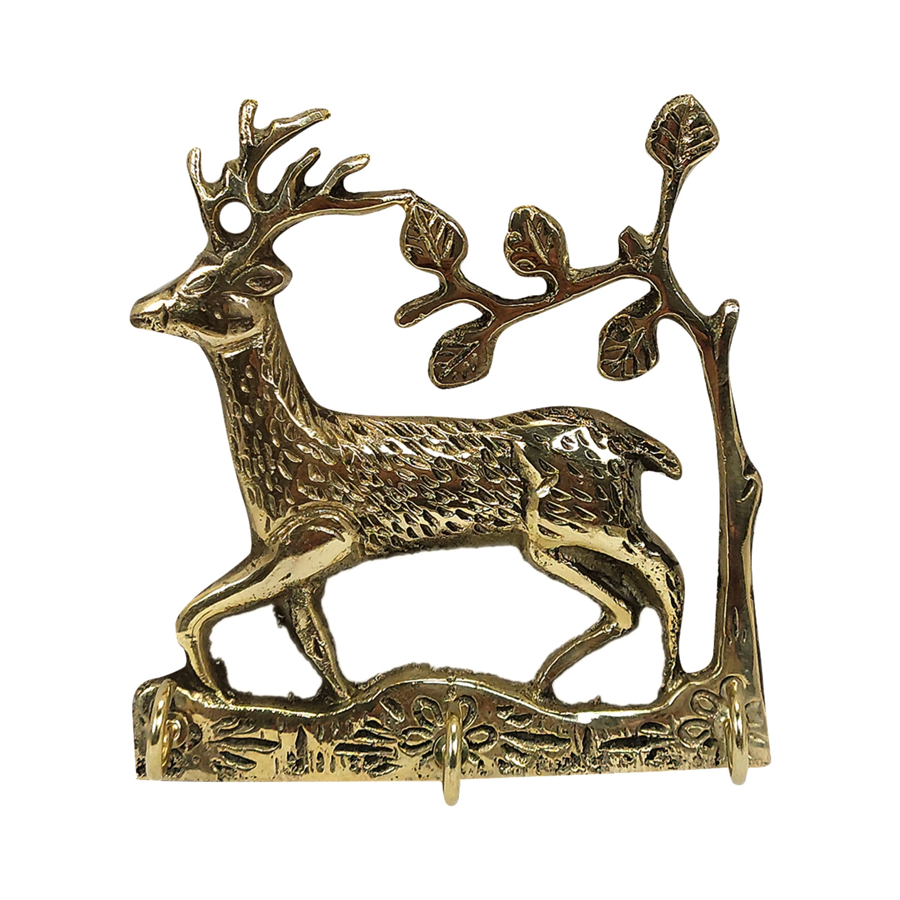 جاکلیدی برنجی گوزن شاخ دار فروشگاه ترنج