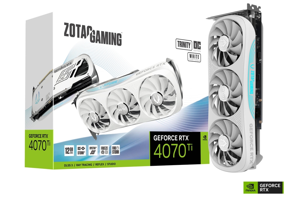 کارت گرافیک زوتاک مدل GeForce RTX 4070 Ti 12GB Trinity OC White Edition