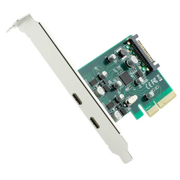 کارت تبدیل PCI-express به TYPE C دو پورت