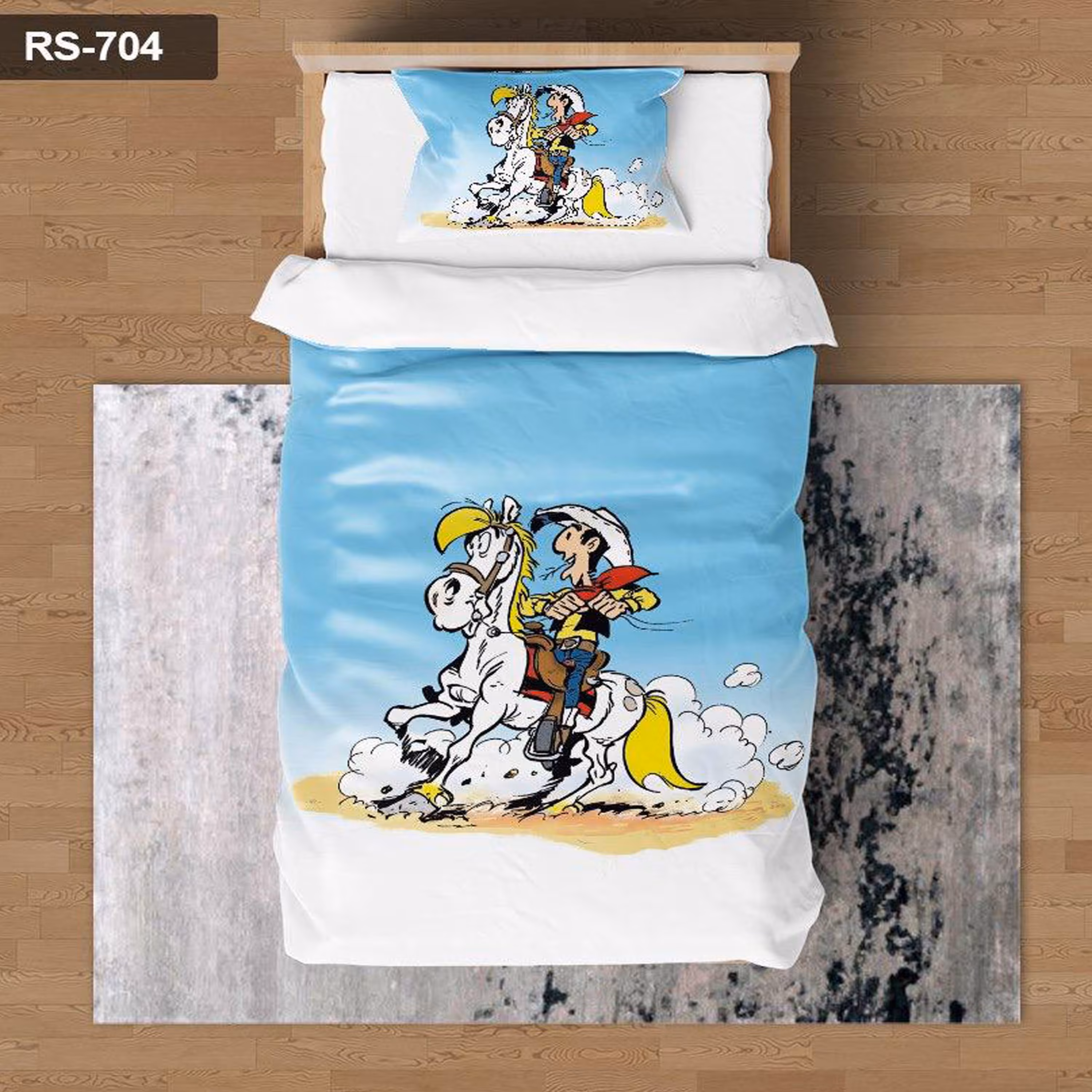 سرویس روتختی 1 نفره تنسل چاپی برندترک لند (Turk Land)  کد rs 704