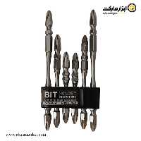 ست سر پیچ گوشتی دو سر چهارسو سان فلگ 6 عددی مدل TST-100