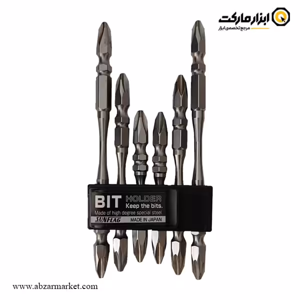 ست سر پیچ گوشتی دو سر چهارسو سان فلگ 6 عددی مدل TST-100