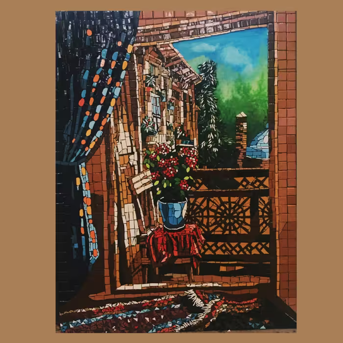 تابلو نقاشی موزاییک منظره