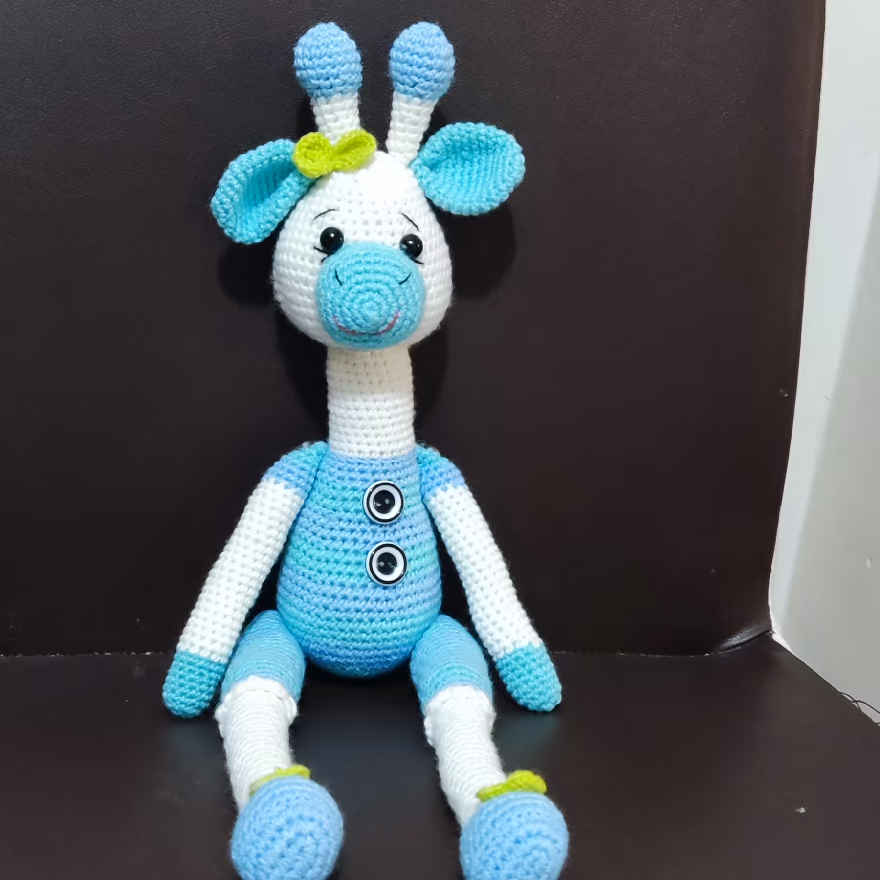 عروسک دست بافت قلاب بافی مولی زرافه