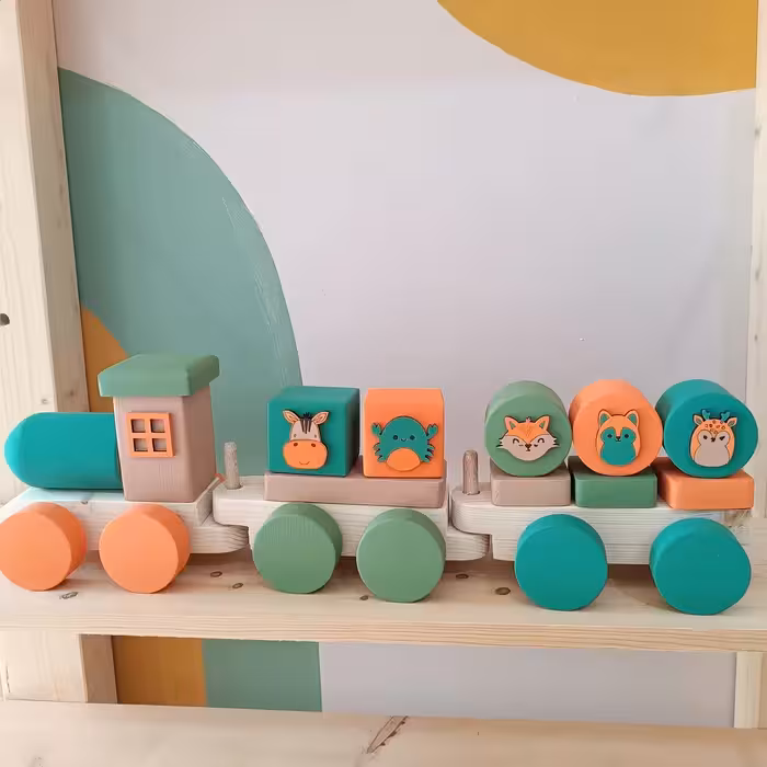 قطار چوبی باربری