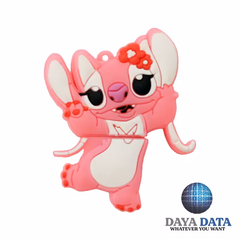 فلش مموری فانتزی دایا دیتا استیچ دخترانه مدلPC1041-5 ظرفیت64GB-USB2 رنگ صورتی