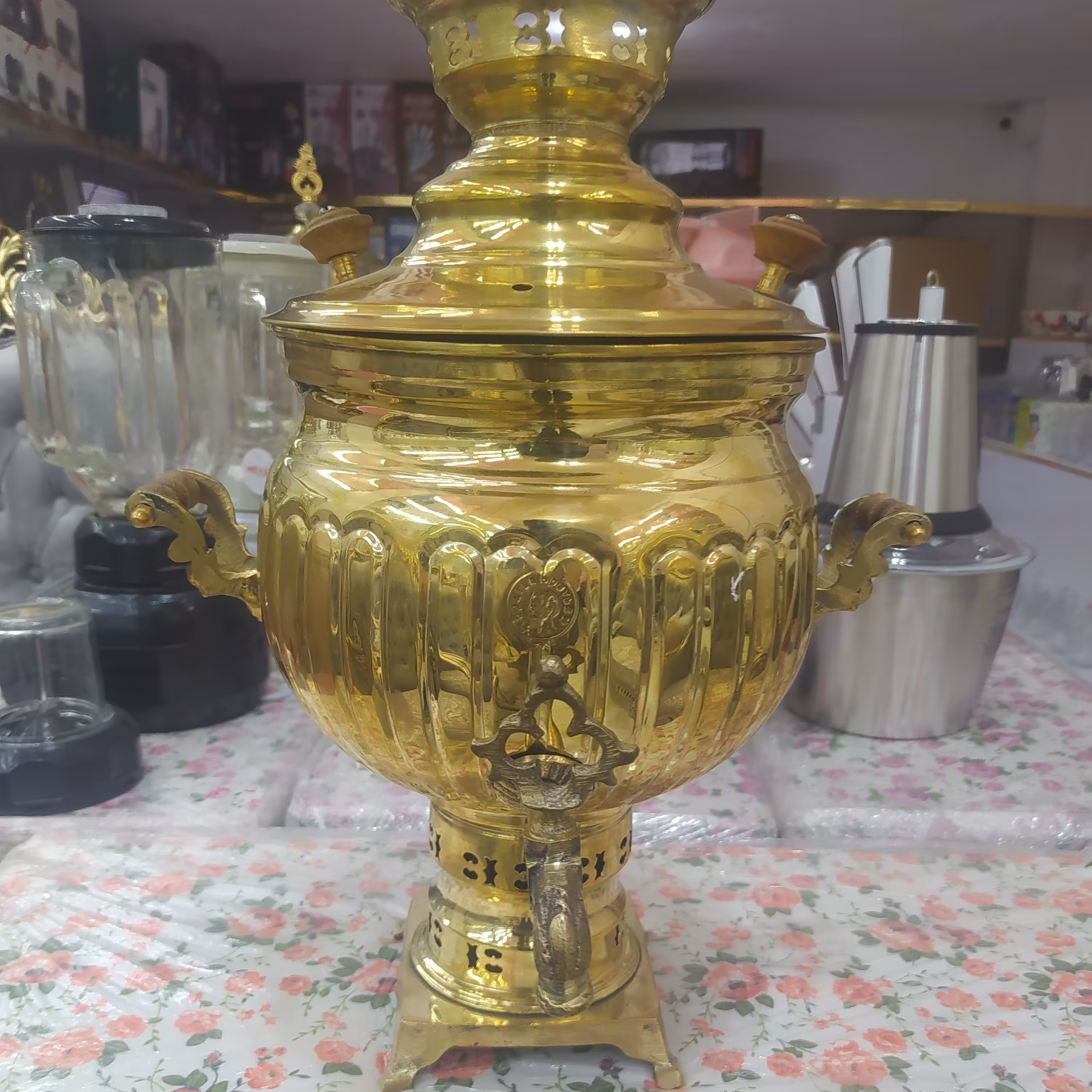 سماور زغالی برنجی 6لیتر (سنگین)قیمت مناسب