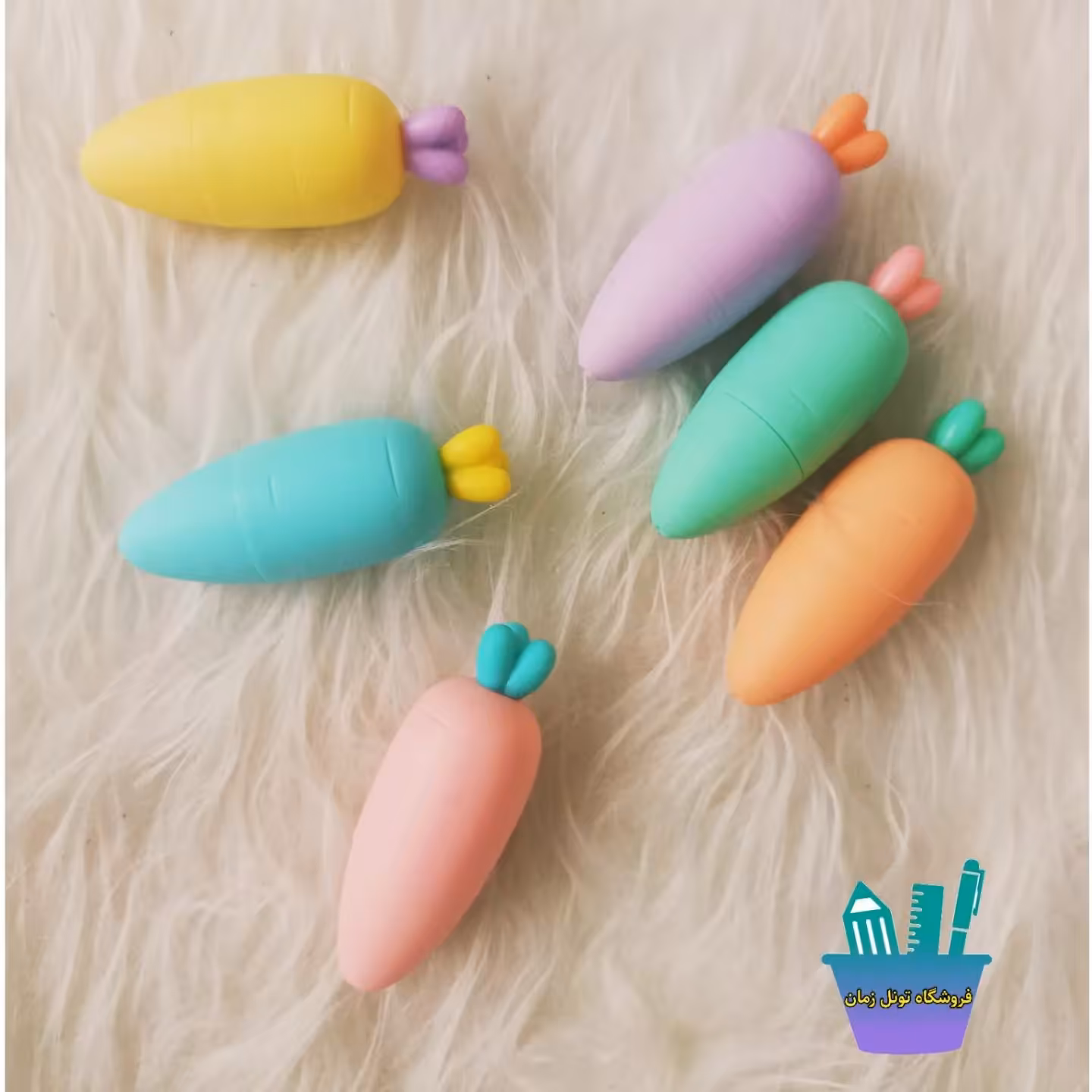 ماژیک علامت گزاری هویج پاستیلی، دارای 6 رنگ جذاب