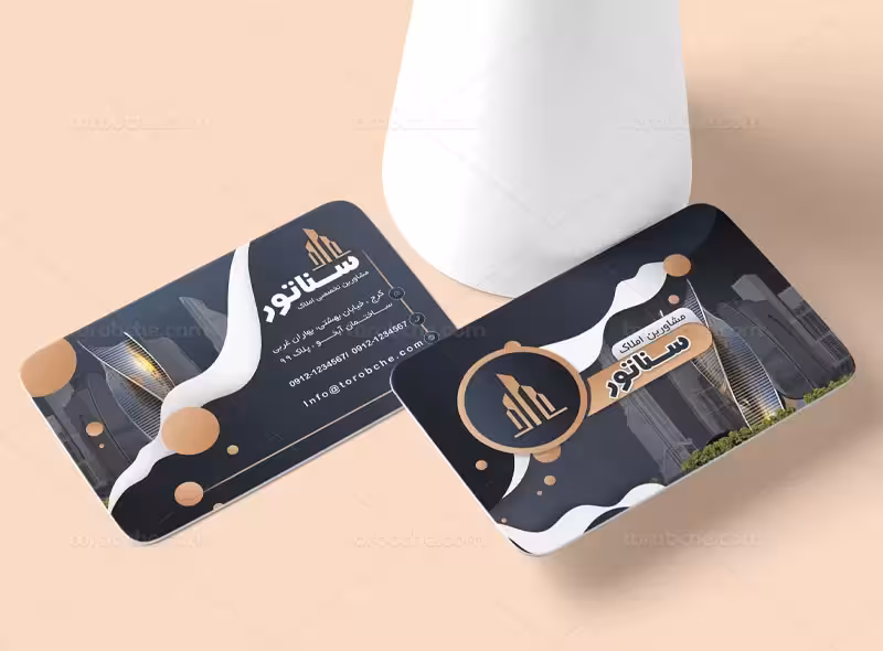 کارت ویزیت املاک مدرن | گرافیک با طعم تربچه