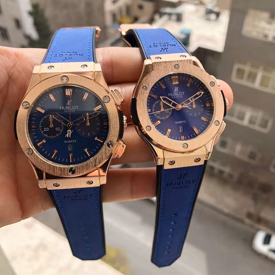 ست ساعت هابلوت سورمه ای طرح 3موتوره