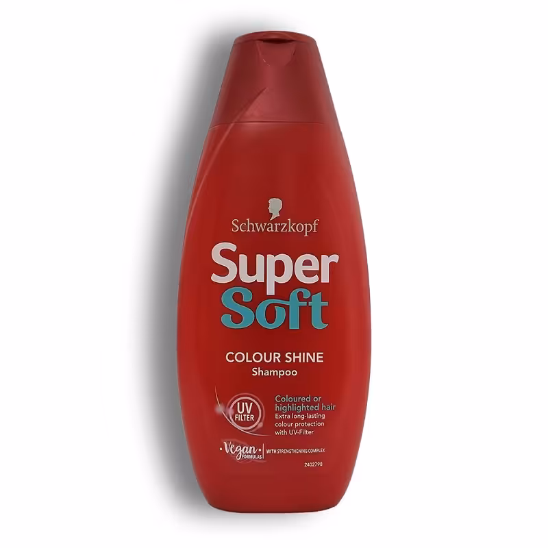 شامپو براق کننده رنگ شوارتزکف مدل Supersoft Colour Shine حجم 400 میل