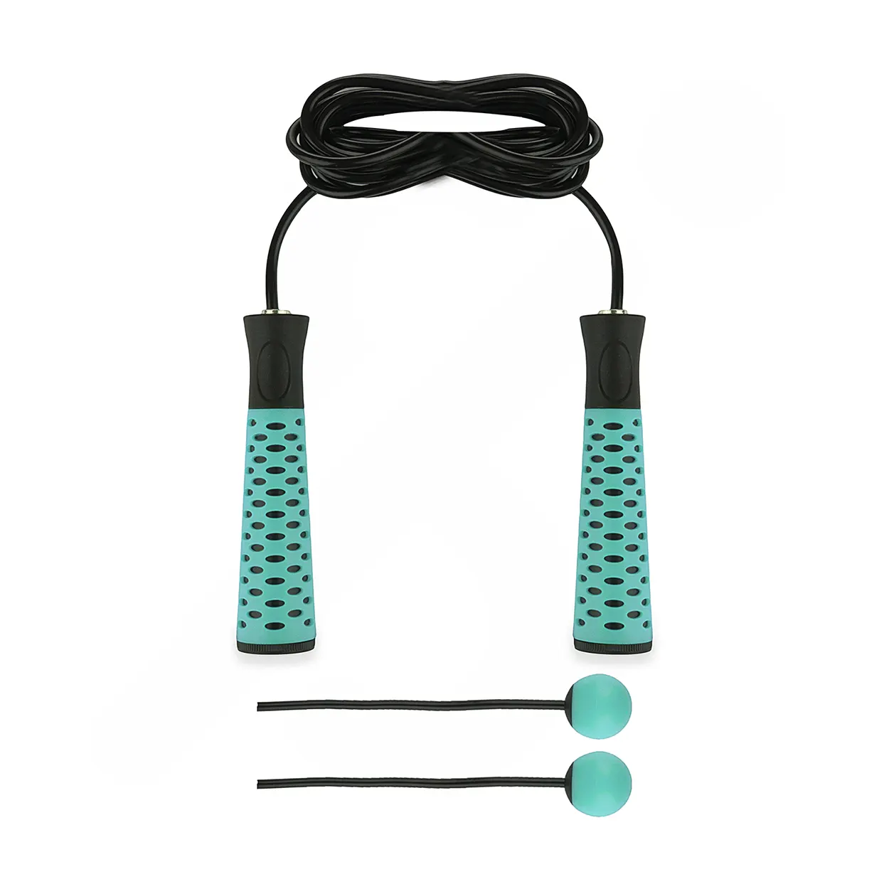 طناب ورزشی بدنسازی گلدن استار دوکاره PS-J635 BRS | سبز/مشکی