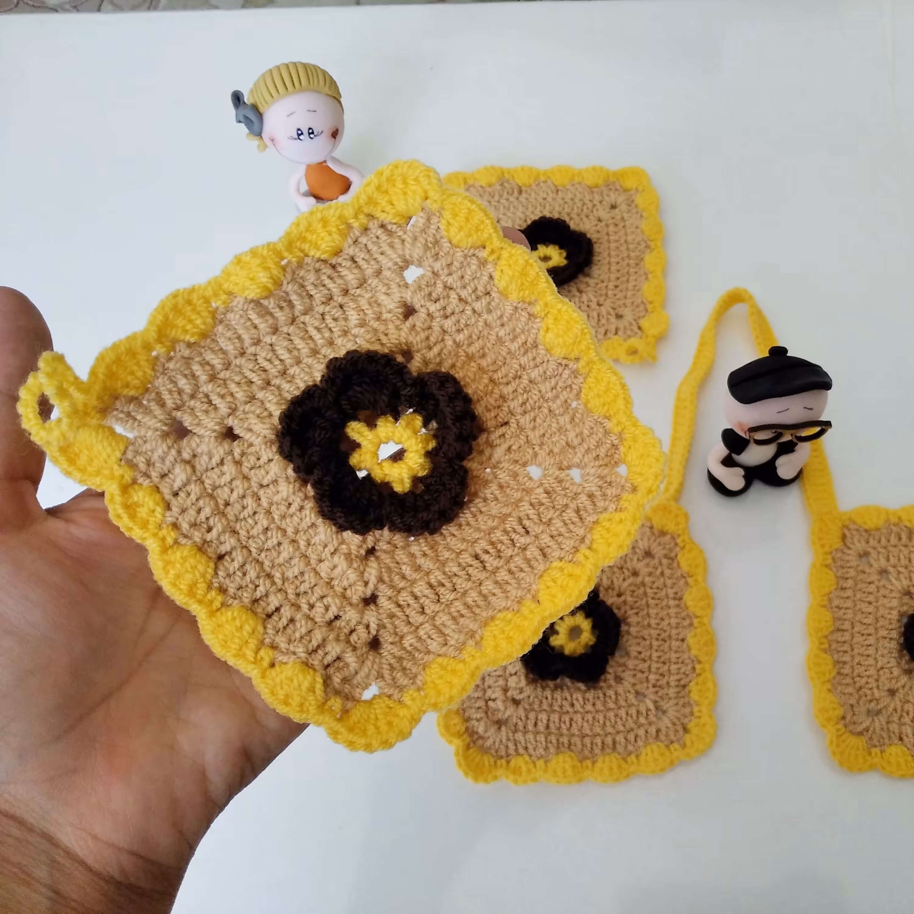 ست 3 عددی دستگیره گل برجسته آشپزخانه شیک و زیبا مناسب جهیزیه و تزئین آشپزخانه