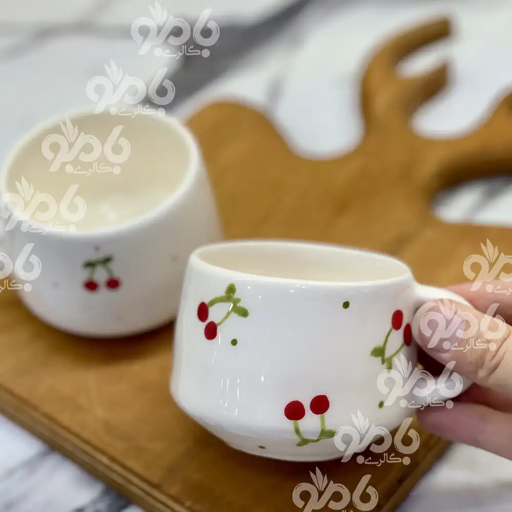 فنجان سرامیکی مخروطی آلبالو