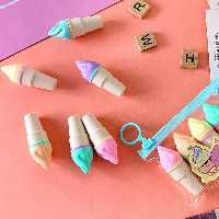 هایلایت بستنی قیفی بسته 6 عددی - هایلایتر بستنی 6 رنگ