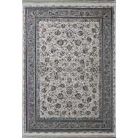فرش ماشینی افرند 1500 شانه گل برجسته زمینه کرم کد 55019 (چهار متری)