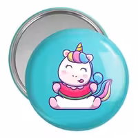 آینه جیبی خندالو طرح اسب تک شاخ یونیکورن کد 3829