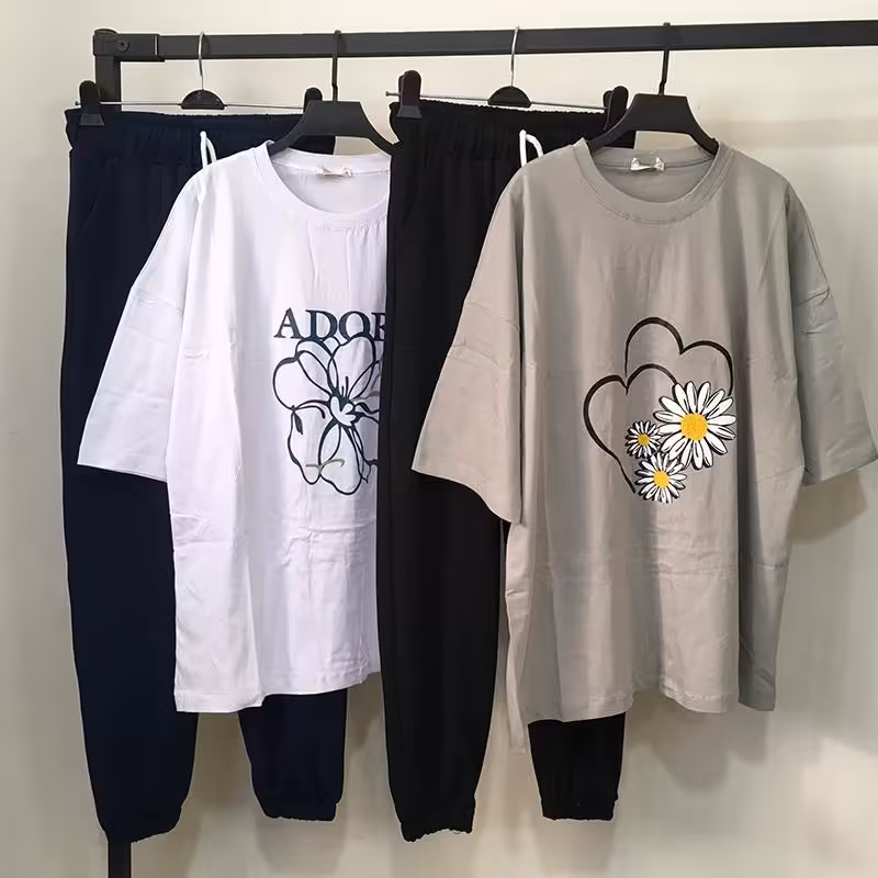 ست تیشرت شلوار قواره دار 