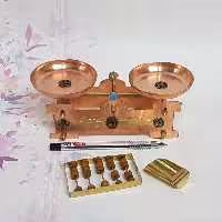 ترازو مسی با چرتکه و سرتاس (ارسال رایگان)