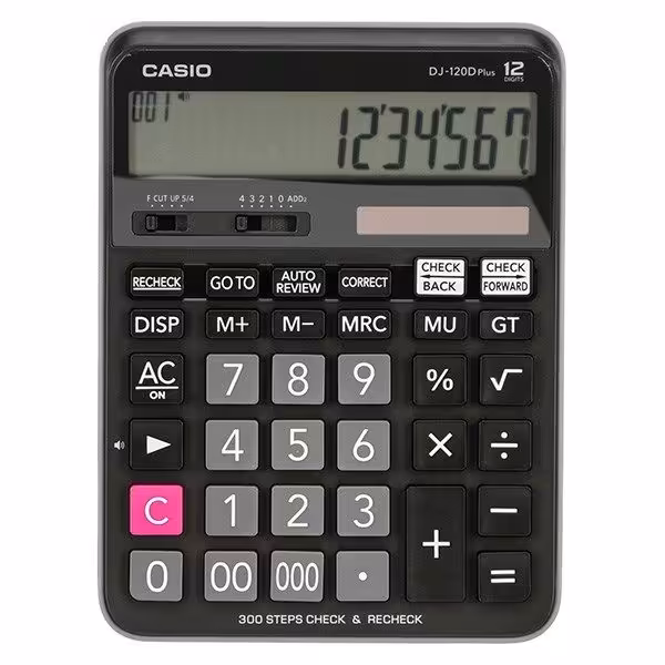 ماشین حساب کاسیو مدل DJ-120D Plus