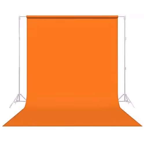 پرده نارنجی 3x5 لوله پلاستیکی (فون مخمل)