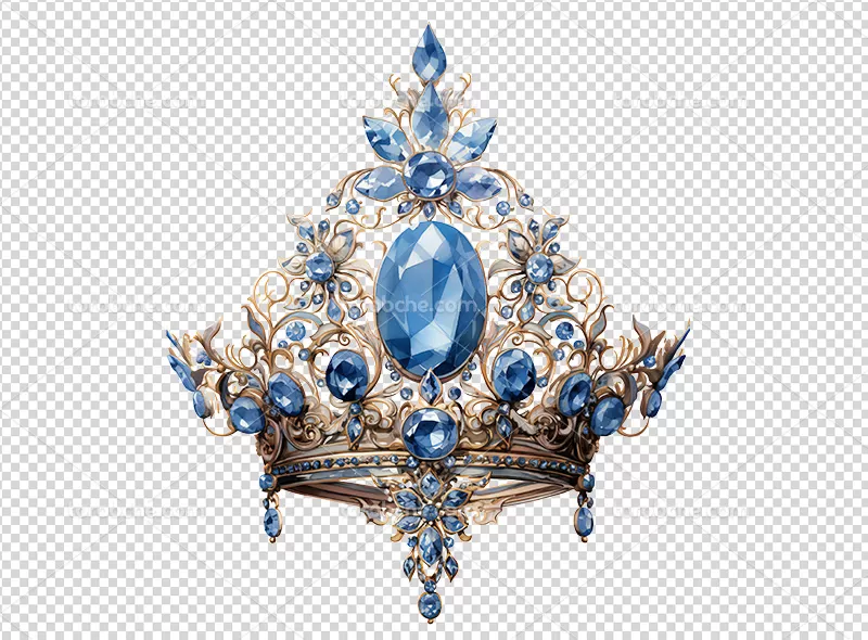 عکس PNG تاج آبی | گرافیک با طعم تربچه