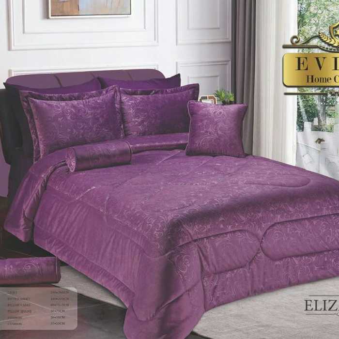 روتختی مخمل پنلی ترک درجه یک طرح الیزابت دو نفره 9 تکه بنفش مایل به بادمجونی