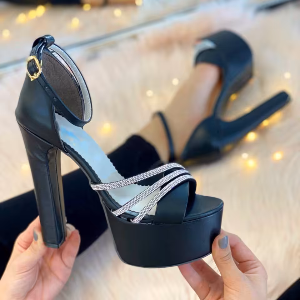 صندل مجلسی لژدار پاشنه بلند 