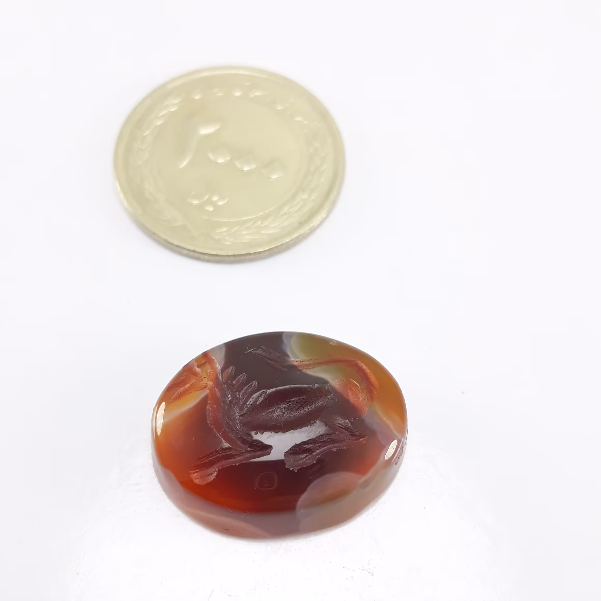 عقیق سلیمانی بسیار زیبا و خاص نشان دار 