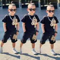 تیشرت و شلوارک اسپرت پنبه تدی در 4رنگ و سایز2تا9سال