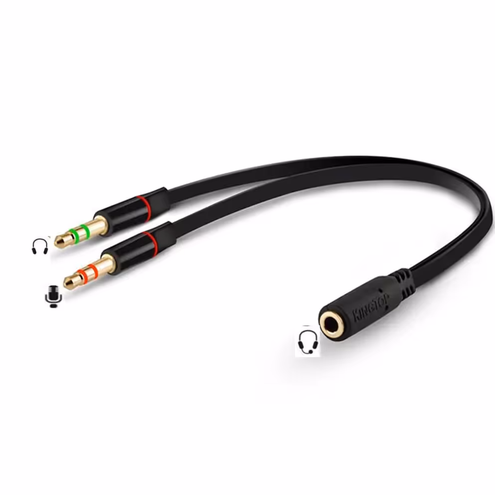  1به2 صدا و میکروفون(2نری-1مادگی)فلت