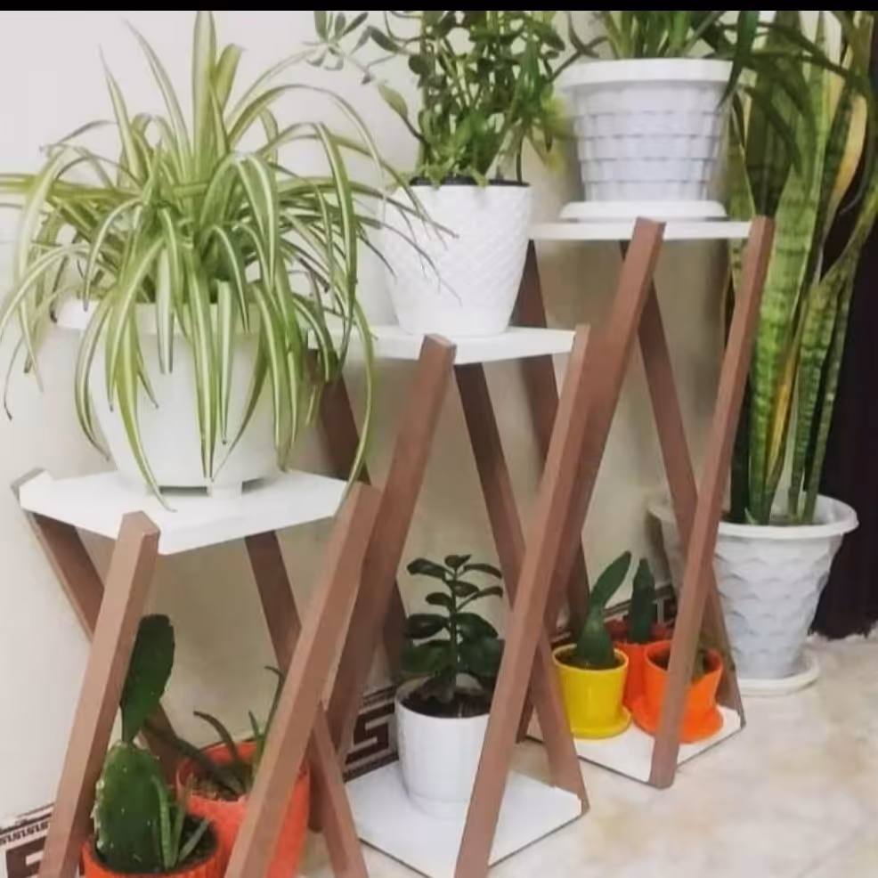 استند گلدان پایه ضربدری در سه سایز 