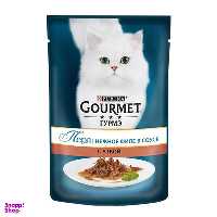 پوچ گربه گورمت (Gourmet) مدل پرل اردک در سس وزن 75 گرم